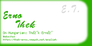 erno thek business card